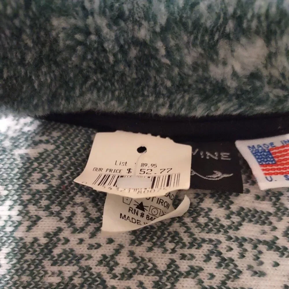 Vintage George Vine Dolphin Jacket Men's XL Sherpa Fleece Full Zip Made in USA